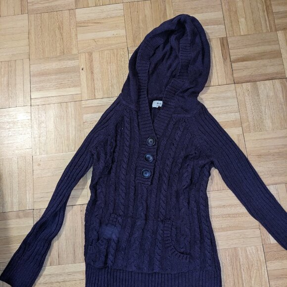 Sonoma Purple Knit Button Sweater - Picture 8 of 8